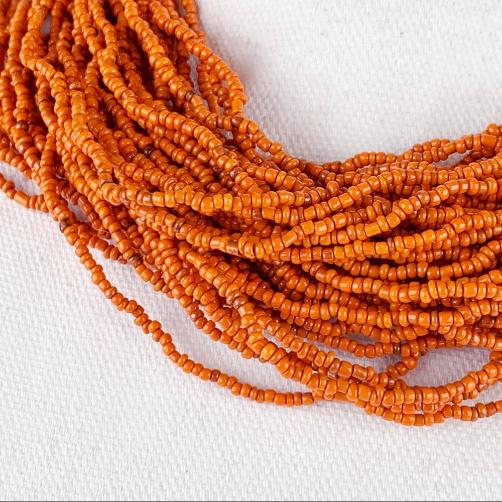 Bali Bead Orange Multi Bead Statement Necklace - image 6